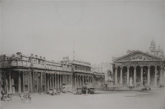 Frederick Arthur Farrell (1882-1935) The Bank of England and Royal Exchange 10 x 15in.